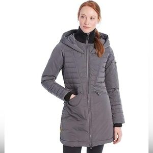 LOLE down Women's Gray Hooded Jacket
